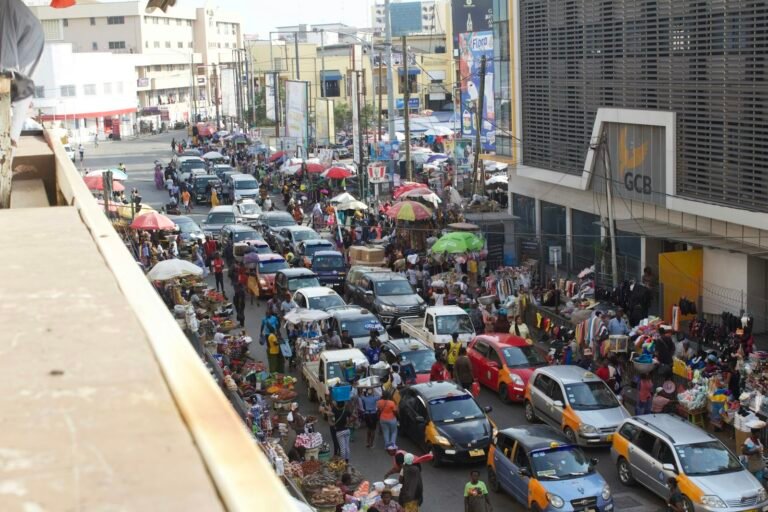 Busy street in Accra, Ghana